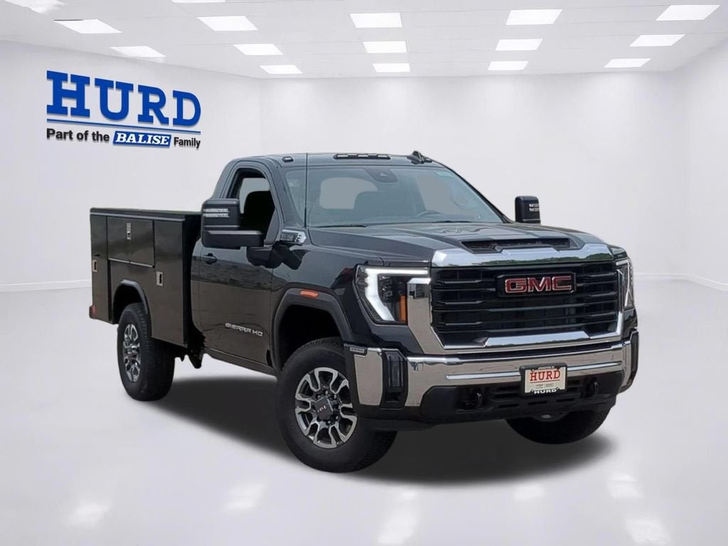 2025 GMC Sierra 3500 HD Pro in Onyx Black — front three-quarter view