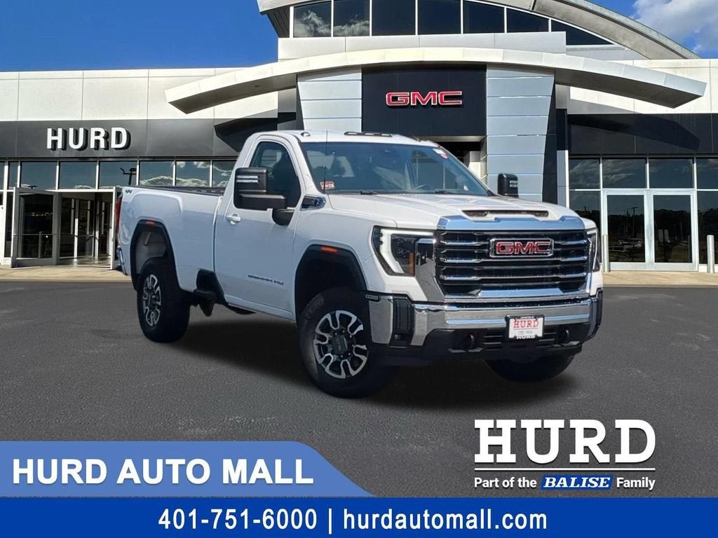 2024 GMC Sierra 2500 HD SLE in Summit White — front three-quarter view