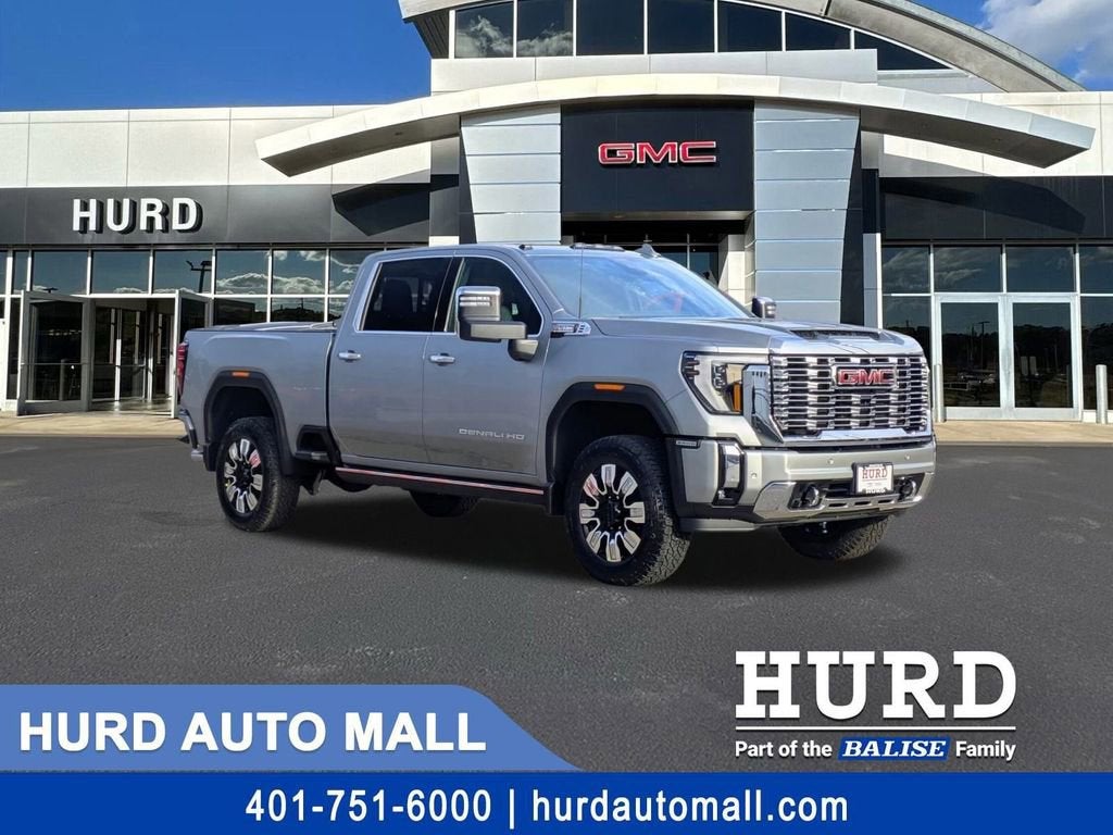2026 GMC Sierra 3500 HD Denali in Sterling Metallic — front three-quarter view