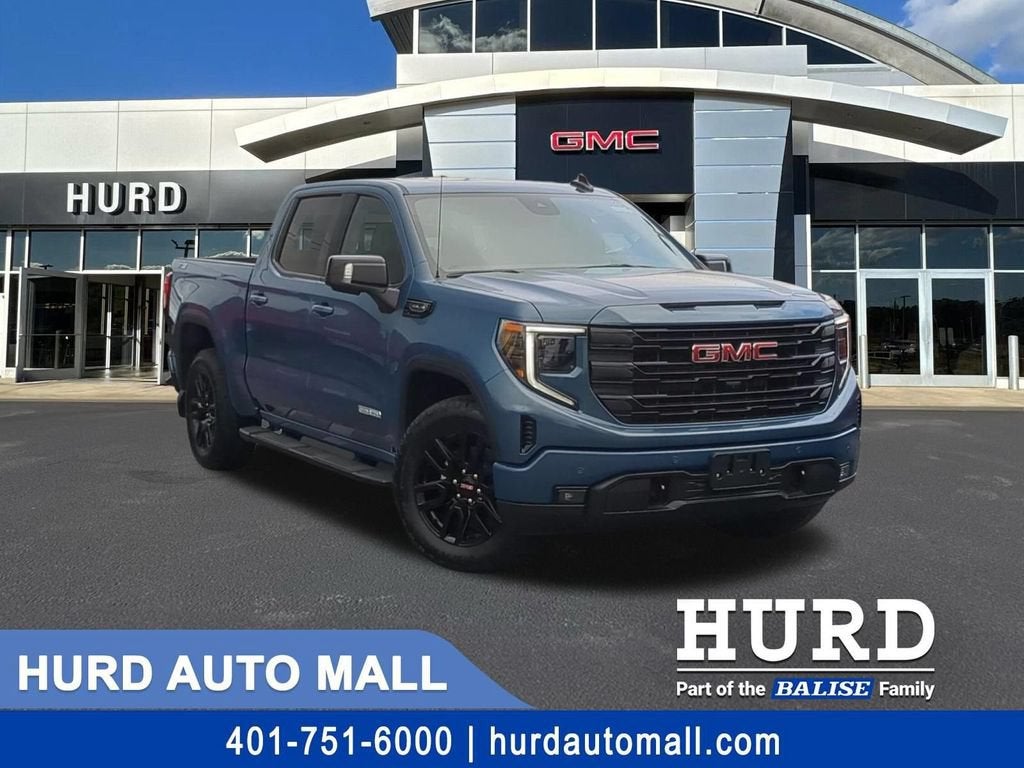 2026 GMC Sierra 1500 Elevation in Downpour Metallic — front three-quarter view