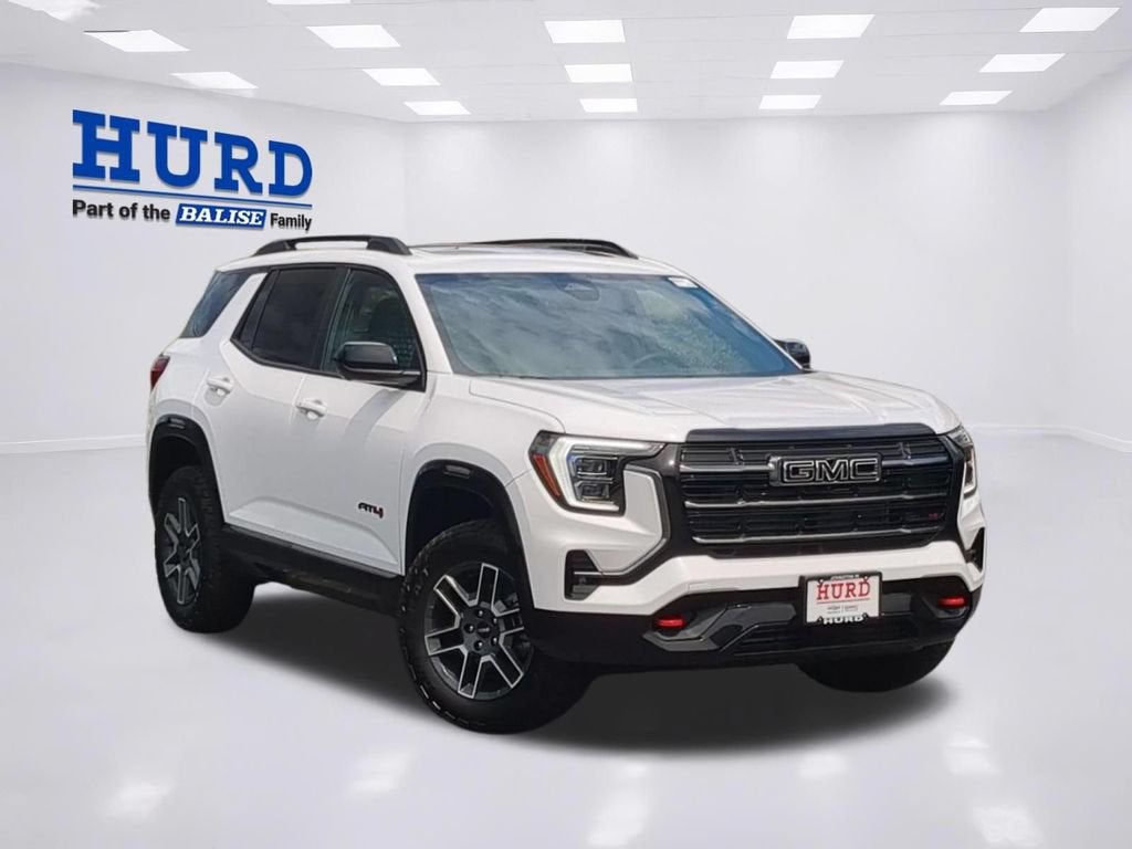 2026 GMC Terrain AT4 in Summit White — front three-quarter view