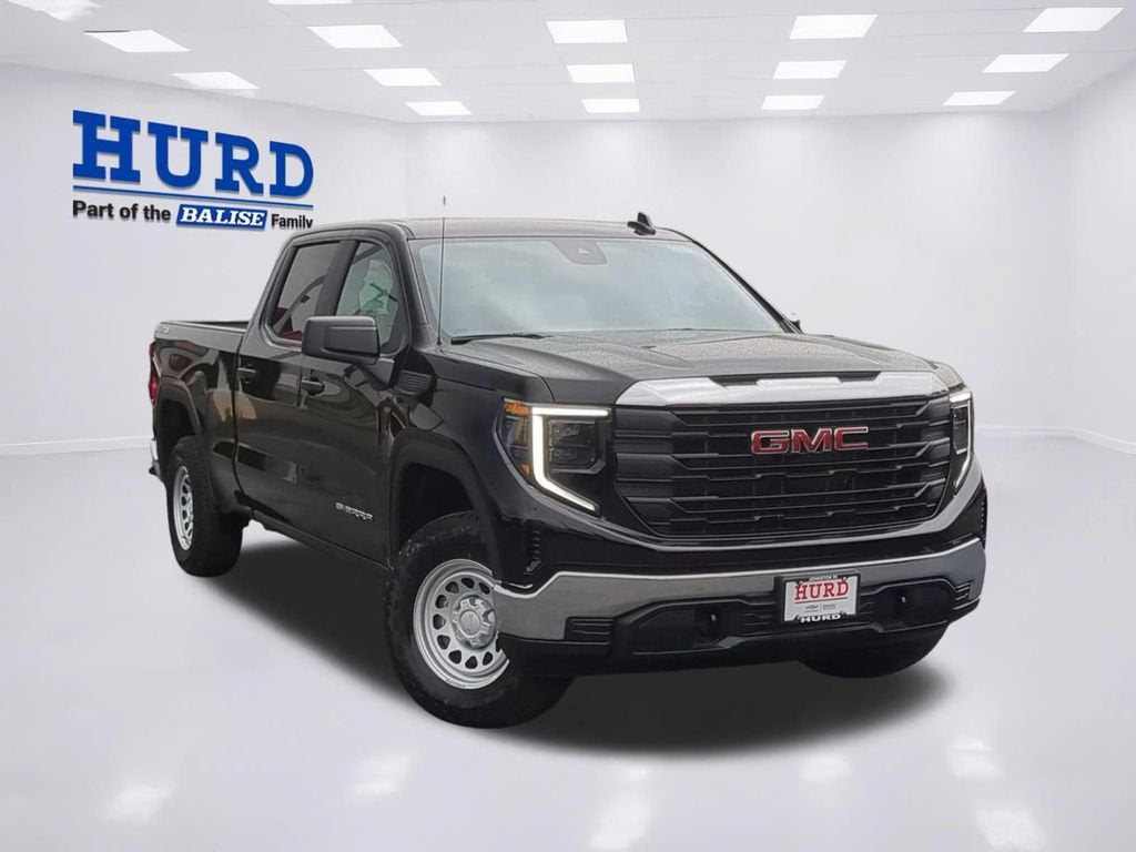 2026 GMC Sierra 1500 Pro in Onyx Black — front three-quarter view